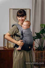 Laden Sie das Bild in den Galerie-Viewer, LennyLight Carrier - LITTLE HERRINGBONE OMBRE GREY - 100% bomull
