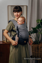 Laden Sie das Bild in den Galerie-Viewer, LennyLight Carrier - LITTLE HERRINGBONE OMBRE GREY - 100% bomull
