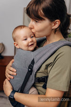 Laden Sie das Bild in den Galerie-Viewer, LennyLight Carrier - LITTLE HERRINGBONE OMBRE GREY - 100% bomull
