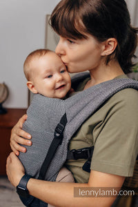 LennyLight Carrier - LITTLE HERRINGBONE OMBRE GREY - 100% bomull