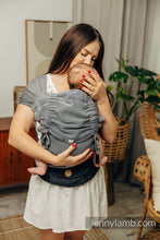 Laden Sie das Bild in den Galerie-Viewer, LennyHybrid Half Buckle Babytrage - LITTLE HERRINGBONE OMBRE GREY - 100% Baumwolle - Standard
