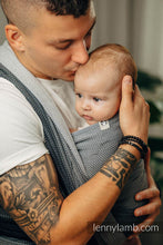 Laden Sie das Bild in den Galerie-Viewer, Lenny Lamb Gewebtes tragetuch – LITTLE HERRINGBONE OMBRE GREY – 100% Baumwolle
