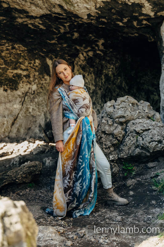 Lenny Lamb Woven Baby Wrap/Vävd sjal - JURASSIC PARK - FOSSIL - 100% bomull