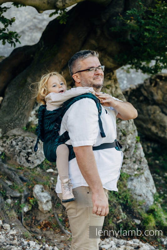 LennyPreschool Carrier - ZEBRA - SAVANNA - 63% bomull, 37% merinoull