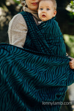 Laden Sie das Bild in den Galerie-Viewer, Lenny Lamb Woven Baby Wrap/Vävd sjal - ZEBRA - SAVANNA - 63% bomull, 37% merinoull
