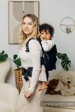 Load image into Gallery viewer, LennyPreschool Carrier - BASIC LINE LITTLE HERRINGBONE BLACK EBONY - 100% cotton
