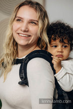Load image into Gallery viewer, LennyPreschool Carrier - BASIC LINE LITTLE HERRINGBONE BLACK EBONY - 100% cotton
