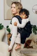 LennyPreschool Carrier - BASIC LINE LITTLE HERRINGBONE BLACK EBONY - 100% bomull