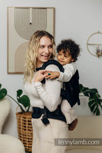 Load image into Gallery viewer, LennyPreschool Carrier - BASIC LINE LITTLE HERRINGBONE BLACK EBONY - 100% cotton
