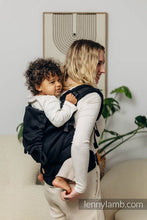 Load image into Gallery viewer, LennyPreschool Carrier - BASIC LINE LITTLE HERRINGBONE BLACK EBONY - 100% cotton
