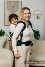 Load image into Gallery viewer, LennyPreschool Carrier - BASIC LINE LITTLE HERRINGBONE BLACK EBONY - 100% cotton
