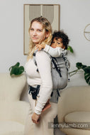 LennyPreschool Carrier - BASIC LINE LITTLE HERRINGBONE GREY - 100% bomull