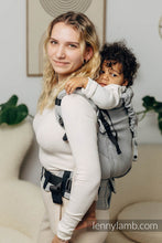 Load image into Gallery viewer, LennyPreschool Carrier - BASIC LINE LITTLE HERRINGBONE GRAY - 100% cotton
