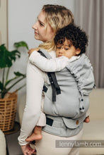 Load image into Gallery viewer, LennyPreschool Carrier - BASIC LINE LITTLE HERRINGBONE GRAY - 100% cotton

