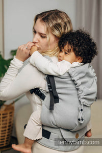 LennyPreschool Carrier - BASIC LINE LITTLE HERRINGBONE GRAY - 100% cotton