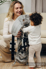 Load image into Gallery viewer, LennyPreschool Carrier - BASIC LINE LITTLE HERRINGBONE GRAY - 100% cotton
