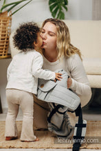 Load image into Gallery viewer, LennyPreschool Carrier - BASIC LINE LITTLE HERRINGBONE GRAY - 100% cotton
