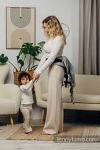 Load image into Gallery viewer, LennyPreschool Carrier - BASIC LINE LITTLE HERRINGBONE GRAY - 100% cotton
