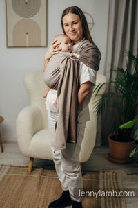 Lenny Lamb Ringsjal - LITTLE HERRINGBONE BABY CAFFE LATTE - 100% bomull