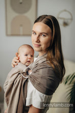 Laden Sie das Bild in den Galerie-Viewer, Lenny Lamb Ringsjal - LITTLE HERRINGBONE BABY CAFFE LATTE - 100% bomull
