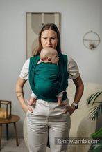 Ladda upp bild till gallerivisning, Lenny Lamb Woven Baby Wrap/Vävd sjal - EMERALD - 100% bomull
