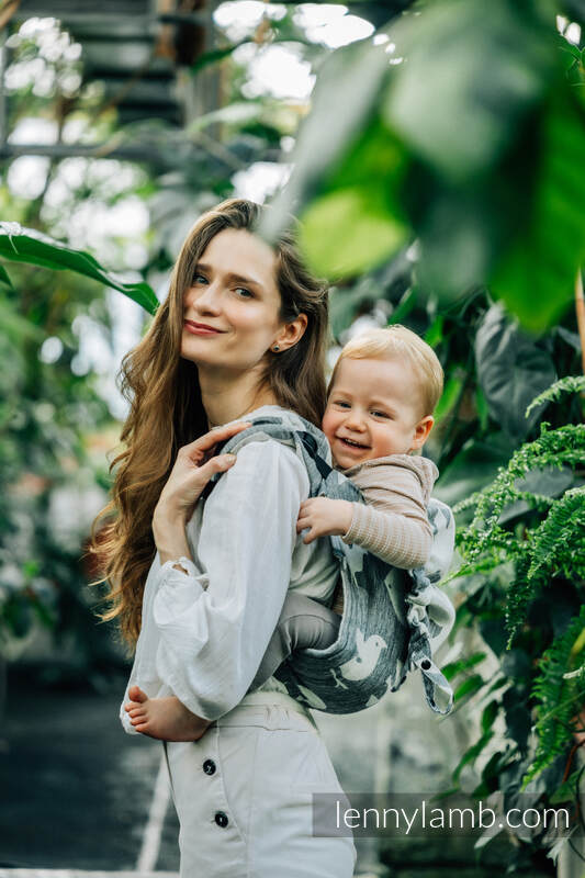 Onbuhimo PRO Carrier - BIRDY - WHITE NOISE - 68% Baumwolle, 16% leinen, 16% modal