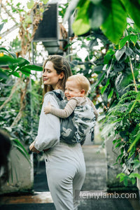 Onbuhimo PRO Carrier - BIRDY - WHITE NOISE - 68% Baumwolle, 16% leinen, 16% modal
