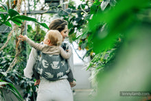 Laden Sie das Bild in den Galerie-Viewer, Onbuhimo PRO Carrier - BIRDY - WHITE NOISE - 68% Baumwolle, 16% leinen, 16% modal
