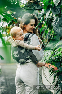 Onbuhimo PRO Carrier - BIRDY - WHITE NOISE - 68% Baumwolle, 16% leinen, 16% modal