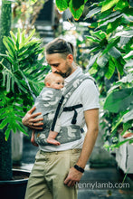 Laden Sie das Bild in den Galerie-Viewer, LennyLight Babytrage - BIRDY - WHITE NOISE - 68% Baumwolle, 16% Leinen, 16% Modal
