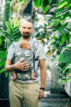 Laden Sie das Bild in den Galerie-Viewer, LennyLight Babytrage - BIRDY - WHITE NOISE - 68% Baumwolle, 16% Leinen, 16% Modal
