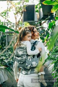 LennyPreschool Carrier - BIRDY - WHITE NOISE - 68% Baumwolle, 16% Leinen, 16% Modal