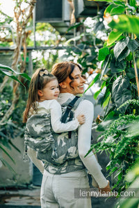 LennyPreschool Carrier - BIRDY - WHITE NOISE - 68% Baumwolle, 16% Leinen, 16% Modal