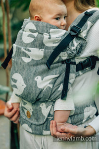 LennyUpGrade Carrier - BIRDY - WHITE NOISE - 68% bomull, 16% linne, 16% modal