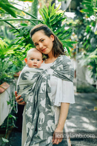 Lenny Lamb Ringsling - BIRDY - WHITE NOISE - 68% Baumwolle, 16% Leinen, 16% Modal