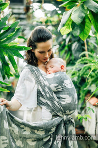 Lenny Lamb Woven Babytragetuch – BIRDY – WHITE NOISE – 68% Baumwolle, 16% Leinen, 16% Modal
