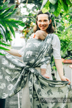 Laden Sie das Bild in den Galerie-Viewer, Lenny Lamb Woven Babytragetuch – BIRDY – WHITE NOISE – 68% Baumwolle, 16% Leinen, 16% Modal
