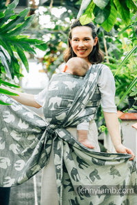 Lenny Lamb Woven Babytragetuch – BIRDY – WHITE NOISE – 68% Baumwolle, 16% Leinen, 16% Modal