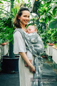 Lenny Lamb Woven Babytragetuch – BIRDY – WHITE NOISE – 68% Baumwolle, 16% Leinen, 16% Modal