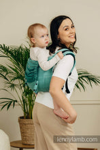 Laden Sie das Bild in den Galerie-Viewer, Onbuhimo PRO Carrier - LITTLE HERRINGBONE OMBRE GREEN - 100% Baumwolle
