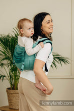 Laden Sie das Bild in den Galerie-Viewer, Onbuhimo PRO Carrier - LITTLE HERRINGBONE OMBRE GREEN - 100% Baumwolle
