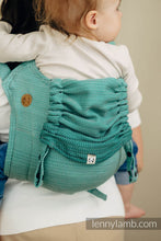 Laden Sie das Bild in den Galerie-Viewer, Onbuhimo PRO Carrier - LITTLE HERRINGBONE OMBRE GREEN - 100% Baumwolle
