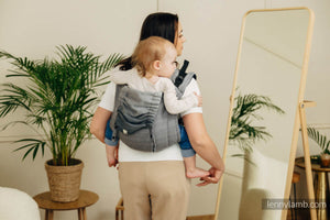 Onbuhimo PRO Carrier - LITTLE HERRINGBONE OMBRE GREY - 100% Baumwolle