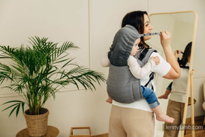 Onbuhimo PRO Carrier - LITTLE HERRINGBONE OMBRE GREY - 100% Baumwolle