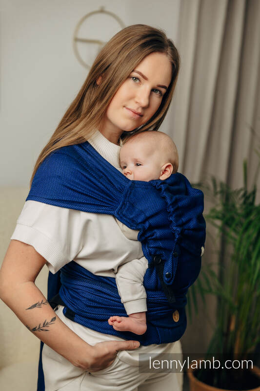 LennyHybrid Half Buckle Carrier - COBALT - 100% cotton - Standard