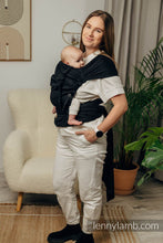 Ladda upp bild till gallerivisning, LennyHybrid Half Buckle Carrier - BASIC LINE LITTLE HERRINGBONE BLACK EBONY - 100% bomull - Standard
