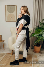Ladda upp bild till gallerivisning, LennyHybrid Half Buckle Carrier - BASIC LINE LITTLE HERRINGBONE BLACK EBONY - 100% bomull - Standard
