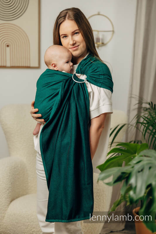 Ring sling - EMERALD - 100% cotton