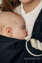Load image into Gallery viewer, Ring sling - LITTLE HERRINGBONE BLACK EBONY - 100% cotton
