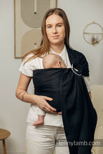 Load image into Gallery viewer, Ring sling - LITTLE HERRINGBONE BLACK EBONY - 100% cotton
